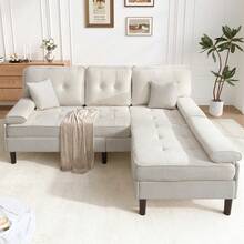Sofas & Couches - Light Beige + Foam + 3 Seat + Foam - View 11