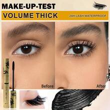 3D纤长睫毛膏，显著增加睫毛长度、卷翘度和浓密度，持久防水防晕染配方，浓郁黑色 - 黑色 - 查看 5