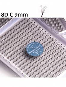 每盒800片，20排，超大容量托盘，蓬松3D/4D/5D/6D/8D/10D/2D俄式浓密预制睫毛簇，超快速嫁接，纤细纤长根部，进口韩国PBT纤维，超黑超柔软，C/D卷度，8-15mm预制睫毛簇，专业级 - C - 查看 68