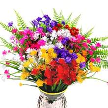 12 Piezas Bundles Mix Color Artificial Flowers UV Resistant Fake Flowers Artificial Plants Decoración de arbustos jardín Ventana Porche Cocina Colgantes Plantas Decoración - otro - Ver 6