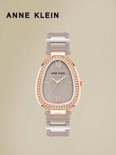 Anne Klein 女士腕表，优雅设计，珠宝扣，防溅水，适合日常佩戴、休闲通勤，是节日和特殊场合的完美礼物。