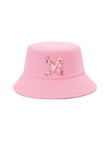 1 buah Topi Ember Anak Perempuan Warna Pink Elegan dengan Motif Huruf Bunga Mawar, 26 Pilihan Huruf, Manis & Chic, Bergaya, Ringan, dan Melindungi dari Matahari, Cocok untuk Pemakaian Sehari-hari, Aktivitas Luar Ruangan, Sekolah, dan Hadiah - Berwarna merah muda - View 36
