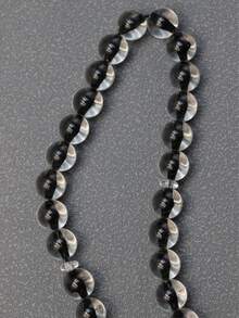 1串经典畅销黑色半透明45颗10毫米穆斯林念珠，高品质个人祈祷念珠 - 彩色 - 查看 6