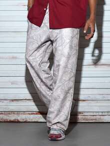 Modcrash 男士休闲涂鸦印花拉链连帽衫，百搭街头服饰，适合秋冬春夏夏季穿着，适合日常穿着，宽松版型，夏季度假装扮，复古美式风格，男女皆宜，宽松版型夏季服装——适合日常穿着和夏季度假装扮。 - 杏色 - 查看 2