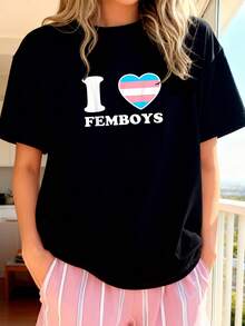 Femboy, I Love Femboys T-Shirt - 黑色3 - 查看 2