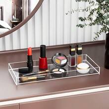 MaxGear Acrylic Vanity Tray, Clear Bathroom Storage Tray For Countertop, Toilet Tank, And Bathtub – Perfect Organizer For Perfume, Soap, Towels, Tissue, Candles, And Plants, 11.8 * 5 * 1.2 Inches - 11.8英寸x5英寸x1.2英寸 - 查看 8