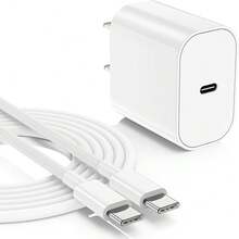 Adaptador de carga rápida de 20W con enchufe tipo A 110-127V de EE. UU. + Cable de carga rápida y transferencia de datos de alta eficiencia de 3.3ft/100cm, compatible con iPhone 17 Pro Max/17 Pro/17/Air/16/15, S25/S24/S23/S22/S21/S20, regalo del Día de San Valentín - Tipo de Enchufe A USA (110-127V) - Ver 8