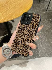 1个时尚蝴蝶结豹纹图案黑色哑光质感TPU保护手机壳，适合作为送给男朋友/女朋友的礼物，兼容苹果、OPPO、vivo和其他安卓手机 - 彩色 - 查看 8
