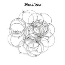 30pcs Stainless Steel 9-Shape Earring Hoops, Hypoallergenic Earring Findings For DIY Jewelry Making - Nine-shaped Earrings - View 10
