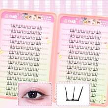 Korean Idol False Eyelashes Wispy Dense Comics Artificial Eyelash Makeup Girls Natural Enlarge Your Eyes Large Capacity - G - 查看 3