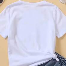 Camiseta Infantil Algodão - Estampa Borboleta Jeans Blusinha ideal para meninas - Branco - Visão 2