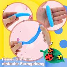 12 /24 Colors Lightweight Ultra Air Dry Polymer Clay - Non-Sticky And Odorless Baked Molding Compound, 12 Bright And 12 Pastel Colors For Kids Home Craft Activity Toys, DIY Creative Art Materials, Fun Designs - đất sét - Xem 4