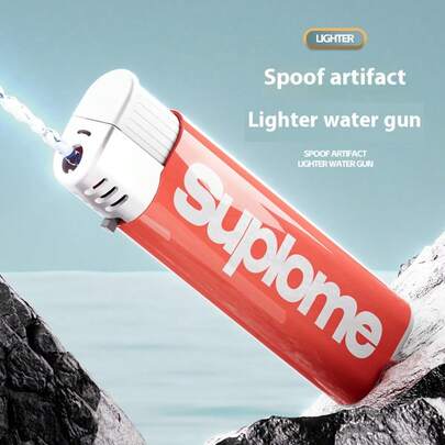 4个创意喷水打火机 - 便携式新奇恶作剧小玩意，逼真独特搞笑打火机，小巧创新玩笑配件，适合日常娱乐和恶作剧