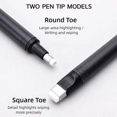 自动铅笔形状橡皮擦，专为素描提亮而设计。清洁表面不留痕迹。专为艺术创作而配制。学习用品。送给男孩/女孩学生、返校季和教师奖励的理想礼物。