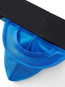 1件 JOCKMAIL 时尚性感男士丁字裤 - 藍色 - 查看 8