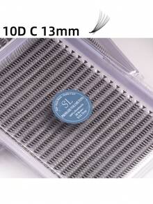 每盒800片，20排，超大容量托盘，蓬松3D/4D/5D/6D/8D/10D/2D俄式浓密预制睫毛簇，超快速嫁接，纤细纤长根部，进口韩国PBT纤维，超黑超柔软，C/D卷度，8-15mm预制睫毛簇，专业级 - C - 查看 62