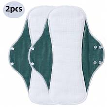 6/2pcs Reusable Cotton Sanitary Pads, Washable Incontinence Pads For Elderly, Postpartum, Leak-Proof Panty Liners - Multicolor - View 18