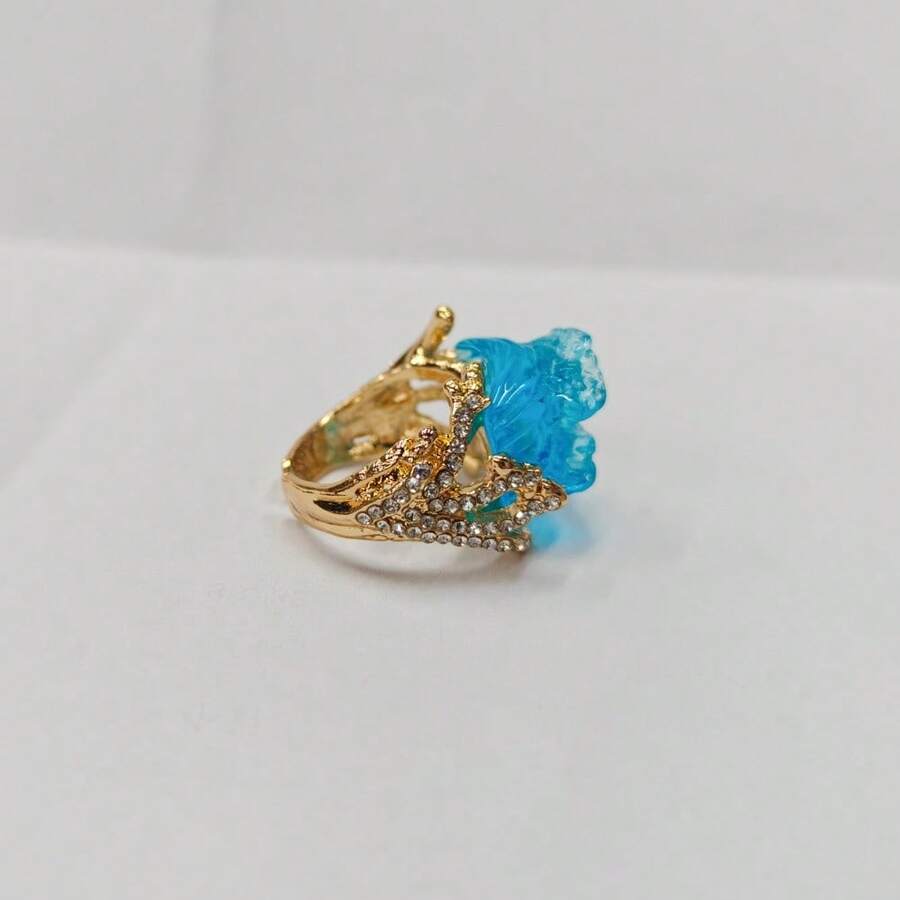 1pc Wave Rings For Women, Beach Accesories For Women, Jewelry Light Luxury Wave Design, Unique And Versatile Jewelry Accessories, Suitable For Parties, Weddings, And Holiday Occasions, Gift For Mom, Christmas Gifts For Women, Wedding Ring, Valentine's Day, Western Jewelry - 金戒指 - 查看 1