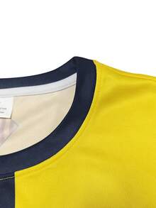 Jersey de fútbol para el hogar de Villarreal 25/26 para hombres y top deportivo de cuello redondo cómodo, adecuado para partidos, entrenamiento de fútbol, uso casual y de vacaciones y como regalo - Amarillo - Ver 6
