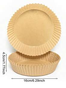 50pcs Non-Stick Air Fryer Liners - Round Parchment Paper Baking And Roasting Mats, Healthier Cooking, Easy Cleaning - Ideal For Home And Commercial Use - A - View 3