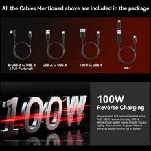 Blackview DCM6 Triple Laptop Screen Extender,14" 1080P FHD IPS Portable External Screen,Two Cable USB C Travel For 13-17'' Laptop,Plug & Play Compatible With Windows/Mac/Chrome OS And Mobile Devices - Bạc - Xem 4