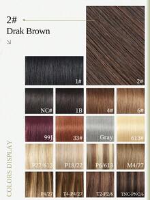 DNE HAIR 10片装100%真人发隐形接发片，长度14-22英寸，2号深棕色直发，适合细软发质，发尾浓密，适合日常佩戴和沙龙使用。 - S2 - 查看 9
