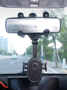 Adjustable Automobile Phone Cradles New Version Car Rearview Mirror Gravity Navigation Phone Holder 1pc Valentine's Day Gift - Black - View 8