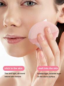 8 miếng mút trang điểm + 4 miếng bông phấn tam giác mềm mại – Sử dụng được cả khô và ướt cho lớp nền và lớp phủ. - Hồng - Xem 6