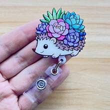 Retractable D Card Holder Reel With Cute Cartoon Design,Teacher Nurse Hospital Badge Holder Office Lanyard 1pc - A - View 10