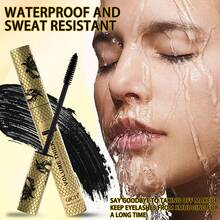 3D纤长睫毛膏，显著增加睫毛长度、卷翘度和浓密度，持久防水防晕染配方，浓郁黑色 - 黑色 - 查看 3