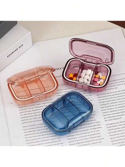 1 Portable Weekly Medicine Box, Waterproof Sealed Small Medicine Box, For Storing Medicine