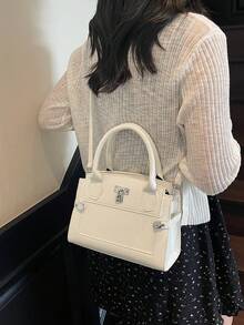Luxury And Sophisticated Elegant And Stylish Minimalist Handbag, 2026 New Model, Retro Style, Women's Crossbody Bag - White - View 7