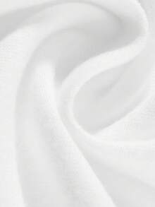 1pc Disney Minnie Mouse Minimalist Line Art Print With Classic Red Bow Tween Girl Casual Everyday T-Shirt, Comfortable & Versatile, Perfect For School & Hangouts - 白色 - 查看 5