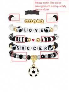 Bộ 5 ống tay co giãn in chữ chủ đề thể thao - Nhiều màu - Xem 4