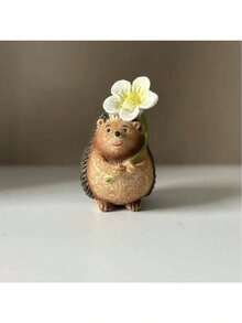 可爱的刺猬捧花摆件 - 精致树脂家居花园装饰品，适合户外、客厅、露台，或作为送给自然爱好者的礼物 - 彩色 - 查看 13