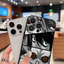 Los ojos de los personajes de  lucen intensamente monocromáticos. Esta elegante funda es compatible con Samsung, Apple, OPPO, , etc. Fabricada en TPU flexible, resistente a golpes y arañazos, ofrece una excelente protección contra caídas y un agarre cómodo. Es un regalo ideal para familiares, amigos y seres queridos, y una opción perfecta para festivales. - Negro - Ver 4