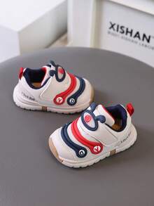 Spring/Autumn New Toddler Boys' Breathable Soft-Sole Casual Shoes, Lightweight Sneakers - White - View 3