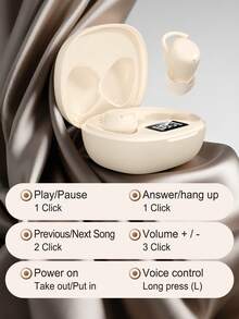 Acer OHR557 Bluetooth Earbuds In-Ear Design TWS Wireless Sleep Headphones With Charging Case, Noise Cancelling Call, Stereo Sound, Comfortable Fit, Compatible With IOS/Android Phones - one-size - View 10