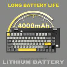 ATTACK SHARK Ajazz Wireless Mechanical Gaming Keyboard Hot Swappable TFT Display & Knob RGB Backlit BT 5.1/2.4Ghz /Type-C Wired Gasket-Mounted Custom Keyboard For PC/Win - Multicolor - View 9