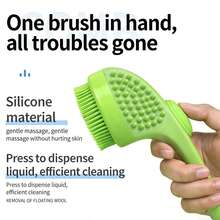 Silicone Pet Bath Brush, Dog Massage Brush, Pet Grooming Brush, Pet Cleaning Brush, Bathing Tool - Multicolor - View 7
