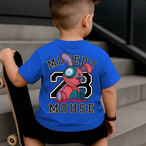 Camiseta Infantil Estampa Coelho 23 Mouse – Unissex em Algodão Confortável | Kids T-Shirt