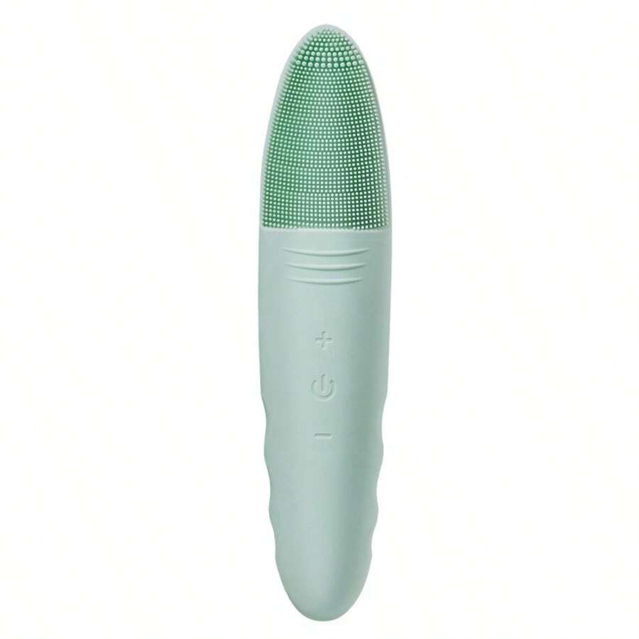 Acoustic Face Cleanser Brush, Electric Silicone Face Massager, Deep Pore Cleaning, Waterproof, USB Charging, Skincare Tool - Mint Green - View 1