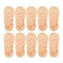 Women Summer Silicone Non-Slip No Show Socks Invisible Thin Ice Silk Boat Sock Breathable Soft Elastic Shallow Mouth Socks - Multicolor - View 10