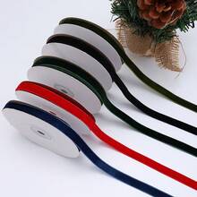 9m/Roll Exquisite Velvet Ribbon, 0.39in Velvet Ribbon For Gift Wrapping Party Wedding Decoration Handmade Crafts Wreath Bow Making - Multicolored - View 1