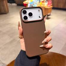 Minimalist High-Grade Leather Texture Phone Case Compatible With IPhone 17 Pro Max/17 Pro/17 Air/17/16 Pro Max/16 Pro/16/16 Plus/16e/15/15 Pro Max/15 Pro/15 Plus/11/12/13/14 Pro Max/XS/XR/11 Pro/11 Pro Max/12 Pro/12 Pro Max/13 Pro/13 Pro Max/7 Plus/14 Pro/14 Pro Max/14 Plus/7 Plus/8 Plus/8/SE2, Creative Design For Men And Women - Brown Leather Texture - View 5