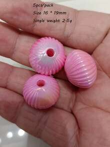 16*19毫米UV涂层南瓜灯笼珠DIY手工串珠散珠串笔链手机链吊坠配件 - 彩色 - 查看 6