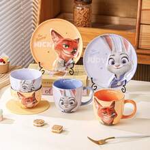 Disney Zootopia Judy & Nick Dream Series, Cute & Fun Ceramic Coffee/Tea Cup, Unique Office Gift Mug Suitable For Women - Multicolor - View 2