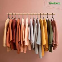 Clothes Hangers Plastic 50 Pack For Adults - Plastic Hangers, The Perfect Coat Hanger And Space Saving Clothes Hangers For Closet, Percheros Ganchos Para Colgar Ropa Hangars - Black Hangers - 黑色 - 查看 6
