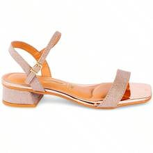 Women's Vizzano Sandal With Low Chunky Heel And Buckle - Original - 玫瑰金 - 查看 2