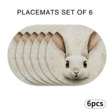 一套兔子图案圆形餐垫，适合春、夏、秋、冬四季使用。 - 彩色 - 查看 23
